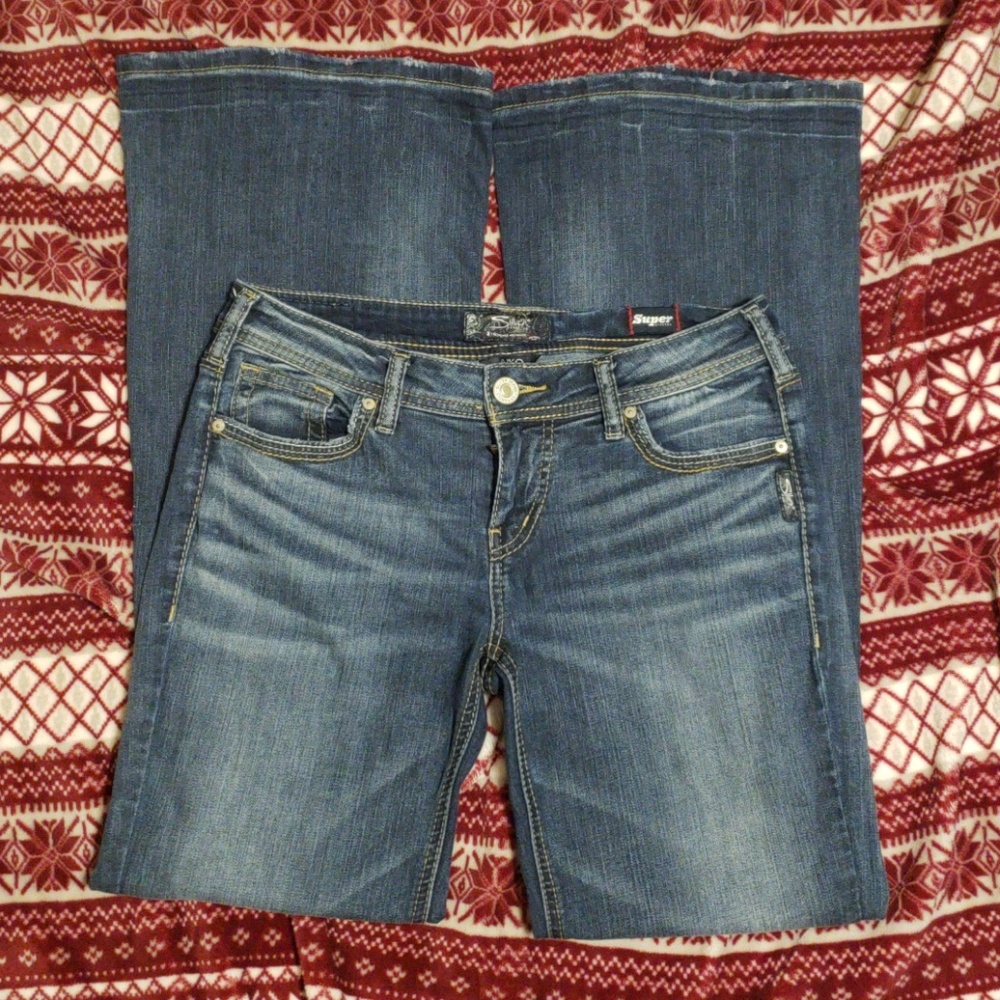 Silver Aiko Super streach flare jeans